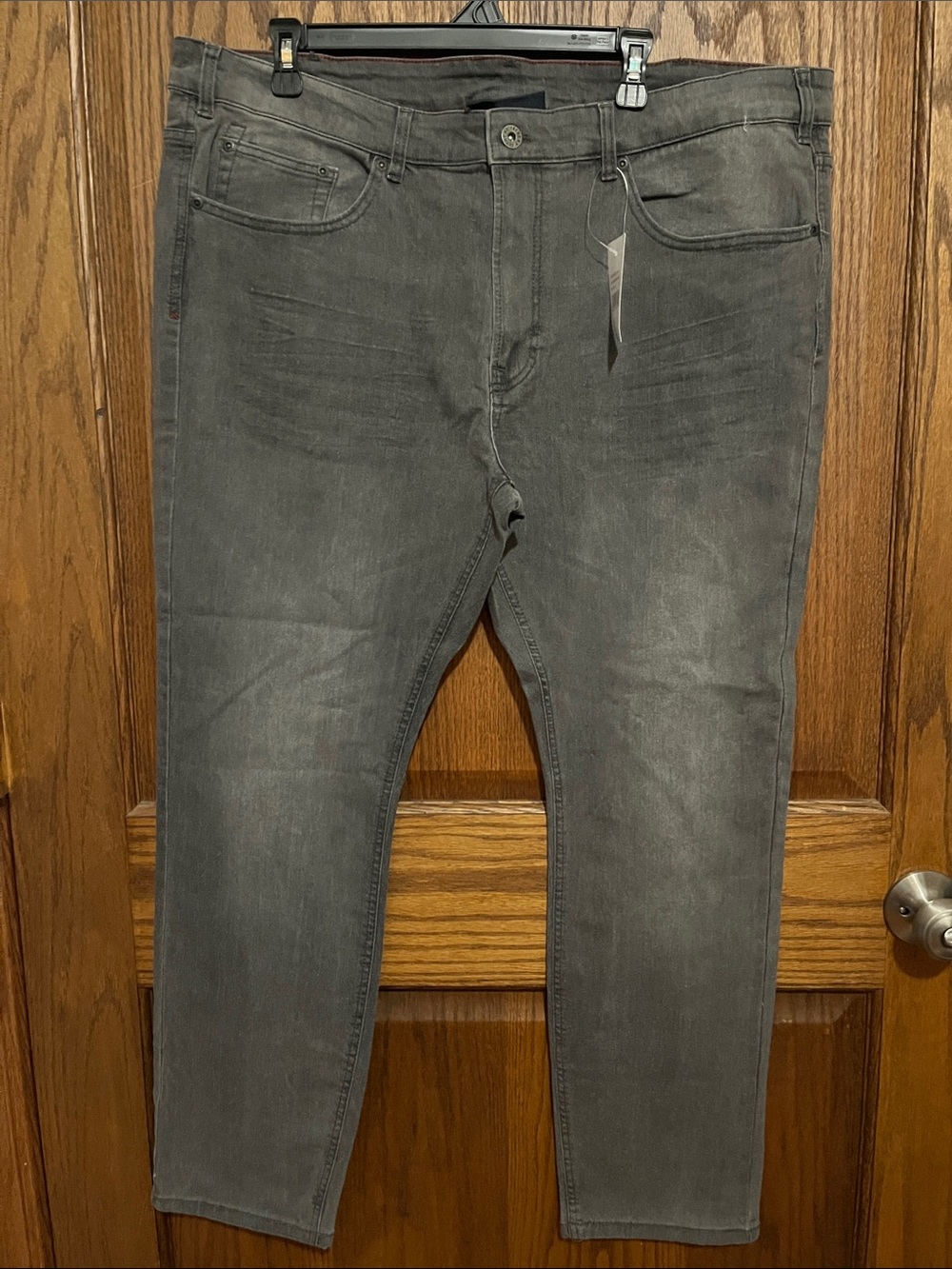 Slim Grey Stretch Men's Jeans - Modern Tapered Fit